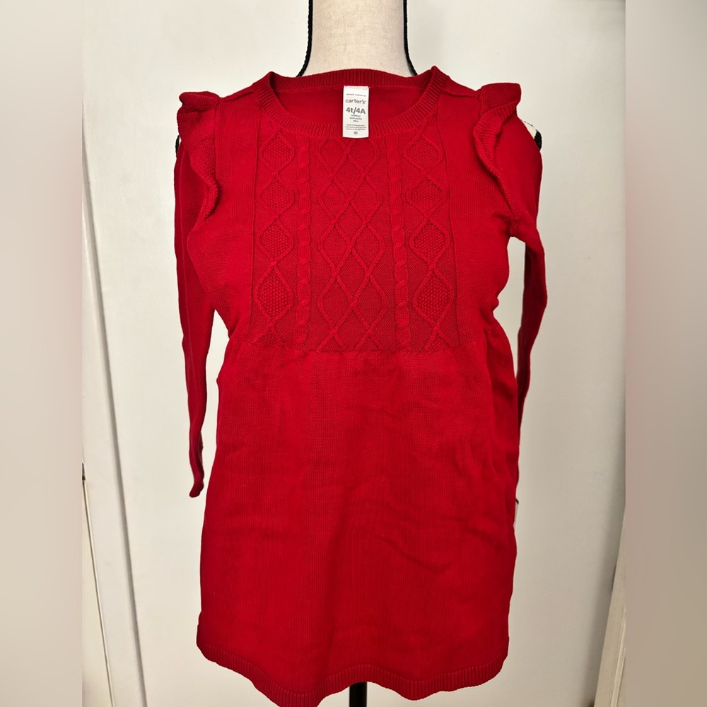 Girls Carter’s® Cable Knit Cotton Sweater Dress